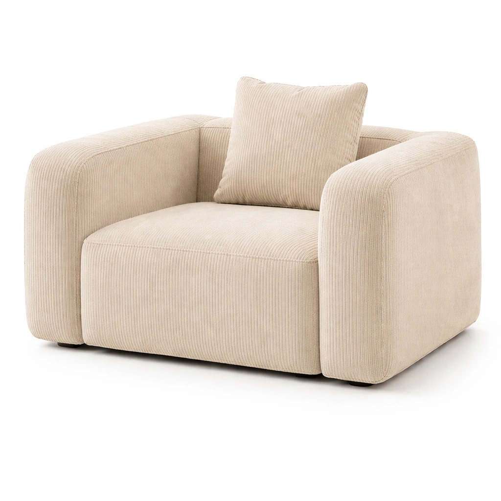 Sessel Stoff Beige Minimalistisch Modern